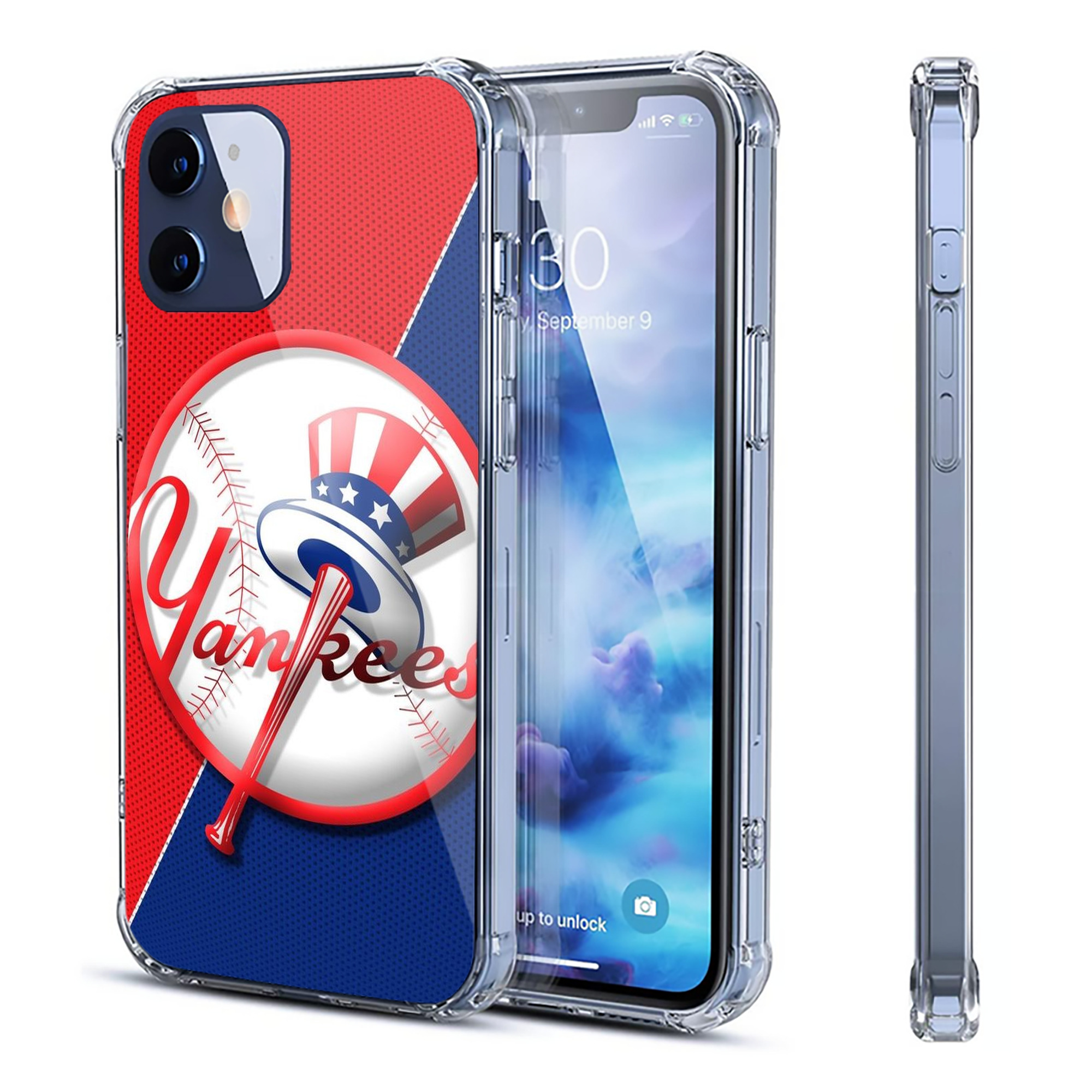 New York Yankees 148 Clear IPhone 12 Case – Soft TPU With UV Print – Enhanced Drop Protection, Precise Fit, Anti-Fingerprint, Customizable Design, Scratch-Resistant, Yellow-Resistant